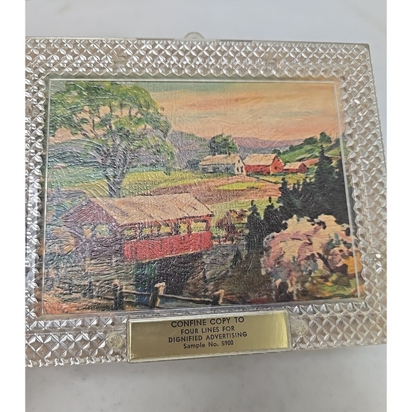 Vintage Advertising Promotional Made in USA Landscape Photo Picture Frame Decor - Picture 2 of 7